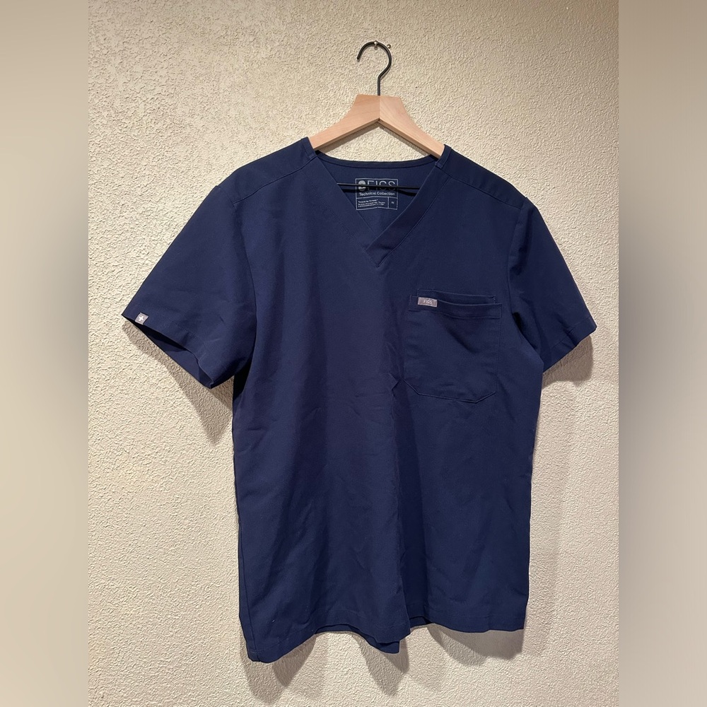 Figs navy scrub top